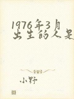 1976年3月出生的人是什么命