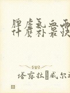 脾虚气血两虚吃什么补最快