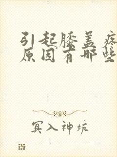 引起膝盖疼痛的原因有哪些