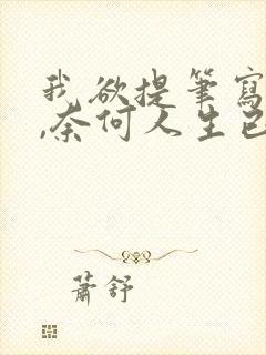 我欲提笔写遗憾,奈何人生已过半歌词