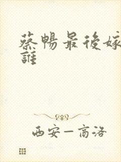 蔡畅最后嫁给了谁封面