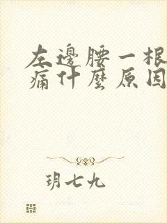 左边腰一根筋的痛什么原因