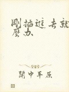 刚插进去就射怎么办