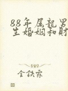 88年属龙男一生婚姻和财运