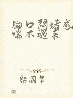 胸口闷堵感觉气喘不过来