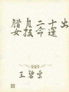 腊月二十出生的女孩命运封面