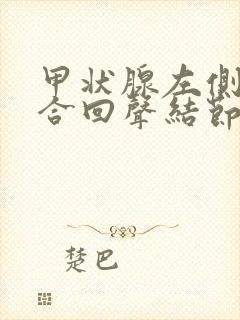 甲状腺左侧叶混合回声结节tirads3类