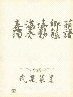 春满傣乡葫芦丝独奏动态谱