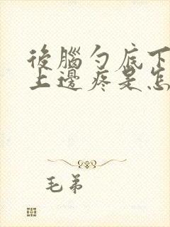 后脑勺底下脖子上边疼是怎么回事