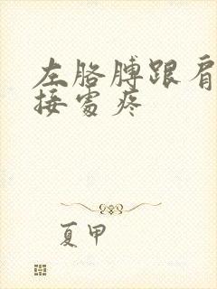 左胳膊跟肩膀连接处疼