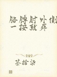 胳膊肘外侧骨头一按就疼封面