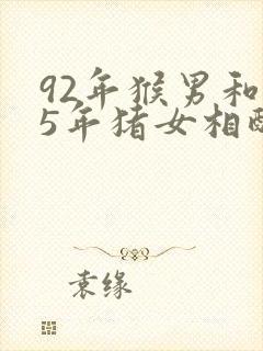 92年猴男和95年猪女相配婚姻如何