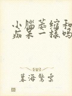 小脑萎缩和老年痴呆一样吗