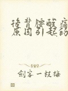 后背腰酸痛什么原因引起的女性封面