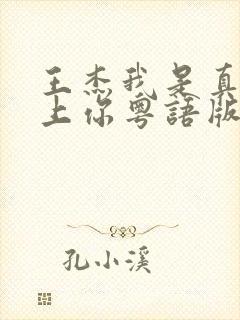 王杰我是真的爱上你粤语版歌名