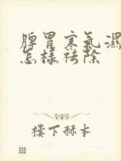 脾胃寒气湿气重怎样祛除