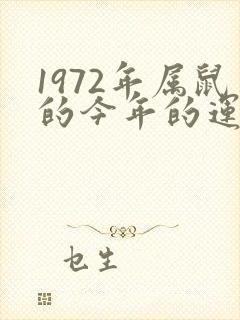 1972年属鼠的今年的运气如何