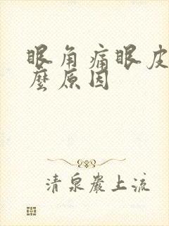眼角痛眼皮肿什么原因