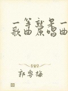 一等就是一年多歌曲原唱曲谱