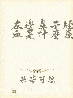 左边鼻子经常出血是什么原因