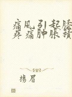 痛风引起膝关节疼痛肿胀积液怎样能消