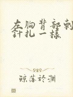 左胸背部刺痛感针扎一样封面