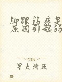 脚跟筋疼是什么原因引起的封面