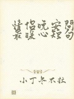 情侣晚安问候语最暖心短句