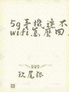 5g手机连不上wifi怎么回事