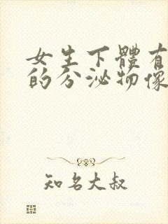 女生下体有黏黏的分泌物像鼻涕封面