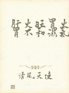 肝火旺胃火盛脾胃不和湿气重