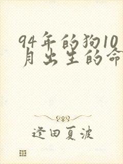 94年的狗10月出生的命运