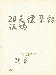 20天怀孕能药流吗