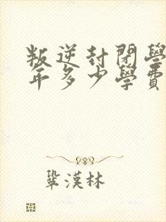 叛逆封闭学校一年多少学费