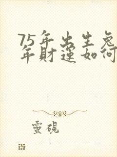 75年出生兔今年财运如何