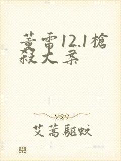 董雷12.1枪杀大案