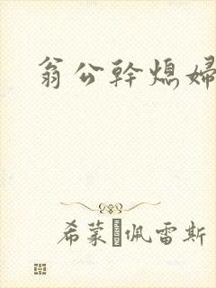 翁公干熄妇封面