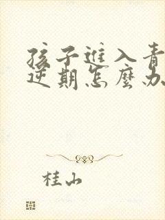 孩子进入青春叛逆期怎么办