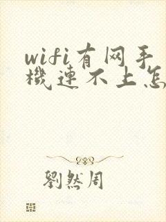 wifi有网手机连不上怎么回事