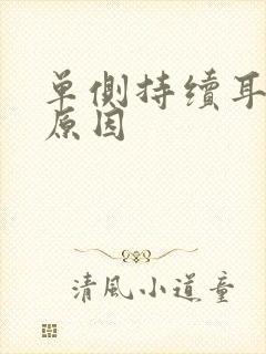 单侧持续耳鸣的原因封面