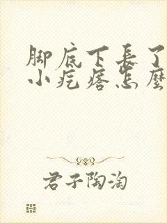 脚底下长了硬硬小疙瘩怎么办封面