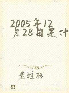 2005年12月28日是什么星座