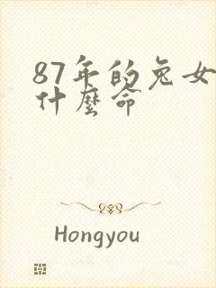 87年的兔女是什么命封面