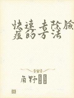 快速去除脸上痘痘的方法封面