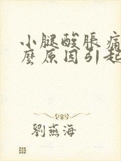 小腿酸胀痛是什么原因引起的