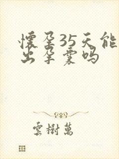 怀孕35天能查出孕囊吗