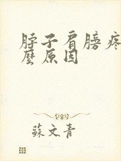 脖子肩膀疼痛什么原因