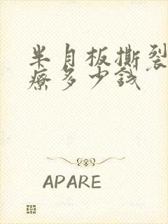 半月板撕裂的治疗多少钱