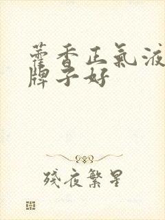 藿香正气液什么牌子好