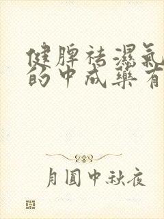 健脾祛湿气最好的中成药有哪些